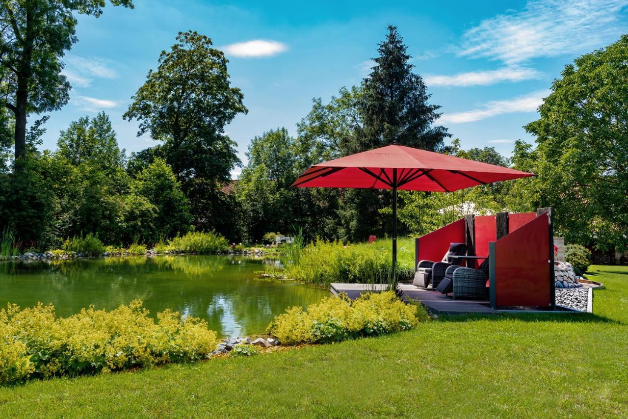Romantic Wooden Lodge,Sauna,Schwimmteich,Alleinstehend,Absolut Ruhig 헤지슈올덴도르프 외부 사진